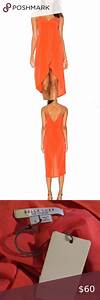 Revolve Bella Luxx Silk Wrap Midi Dress Orange New With Tags Bella Luxx