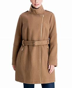 Michael Kors Plus Size Asymmetrical Belted Coat Created For Macy 39 S