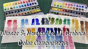 Winsor Newton Vs M Graham Color Comparison Review Watercolor