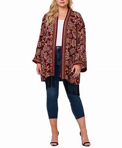  simpson plus size printed open front kimono macy 39 s