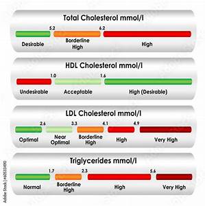 Quot Cholesterol Chart In Mmol L Units Of Measure Quot Stock Photo And Royalty