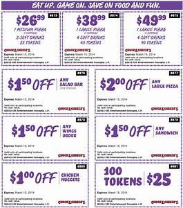 Chuck E Cheese S Canada Printable Coupons Save On Tokens Pizza