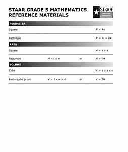 Math Staar 5th Grade Reference Chart Poster Anchor Chart Middle