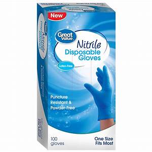 great value nitrile disposable gloves one size 100 ct walmart com