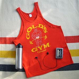 Vintage Gold 39 S Gym California 80 39 S Tank Top Xl Red Etsy Workout