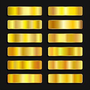 Premium Vector Gold Golden Color Palette Metallic Gradient