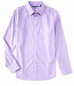 Perry Ellis Big Non Iron Solid Twill Long Sleeve Woven Shirt