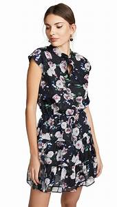  Minkoff Ollie Dress Selena Gomez 39 S Black Floral Dress On