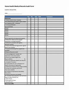 Medical Record Audit Form Templates In Pdf Picture