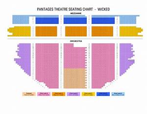 Pantages Theatre Seating Chart Wicked Pdf Clipart Best Clipart Best