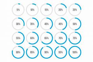 Infographic Percentage Chart Vectors Creative Market