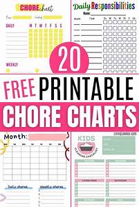 25 Free Printable Chore Charts For Kids Grab Yours Now