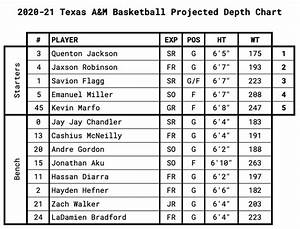 2020 2021 Sec Basketball Team Previews Texas A M Aggies Jv S