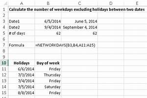 Days Between Dates Excel Bruin Blog