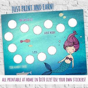 Mermaid Reward Chart Incentive Chart Mermaid Under The Sea Potty