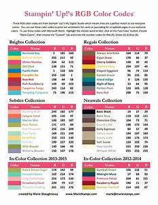 The Color Code For Stampin 39 Up 39 S Rgb Color Cards Is Shown