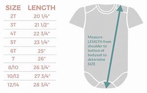 Sizing Chart Toddler And Kids Bodysuits By Cbo