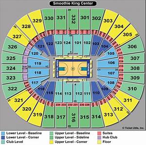 Smoothie King Center Tickets Events Seating Chart Ticketcity