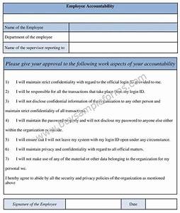 Employee Accountability Form Template Accounting Form Accounting