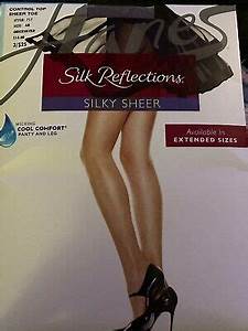 Hanes Silk Reflections Sheer Toe Control Top Cool Comfort
