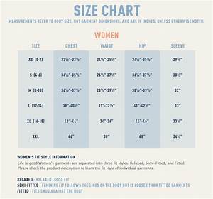 Life Is Good Size Chart
