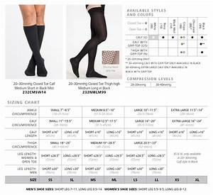 Sigvaris Size Charts And Guide Compression Socks And