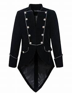 Darcchic Mens Steampunk Tailcoat Jacket Velvet Gothic Vtg Victorian Pls