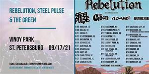 rebelution steel pulse the green tickets 17th september vinoy park