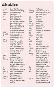 Crochet Abbreviations And Uk Us Conversions Crochet Abbreviations