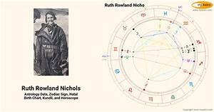 Ruth Rowland Nichols S Natal Birth Chart Kundli Horoscope Astrology