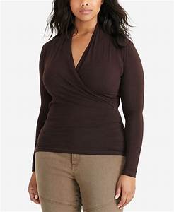  Ralph Plus Size Jersey Surplice Top Surplice Top Long