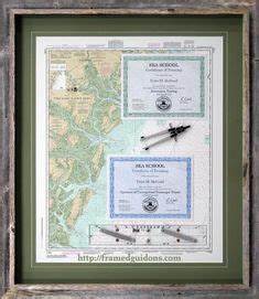 This Is An Example Of A Framed Nauticall Chart With Sea School