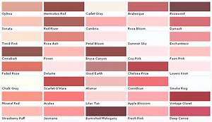 Pink Rose Color Chart Pratt Lambert Color Collection Paint Colors