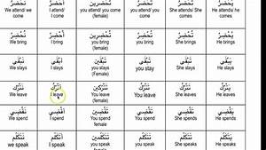 Arabic Verbs Present Tense Unit 10 الفعل المضارع الوحدة العاشرة Youtube