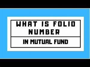 What Is Folio Number Youtube