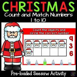 Seesaw Activity Christmas Count And Match 1 10 Seesaw Counting