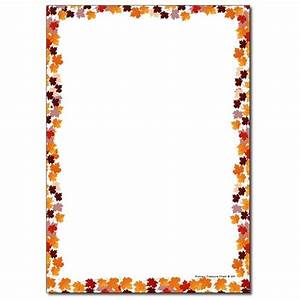 Autumn Leaves Page Border Writing Frame No Lines Primary Treasure