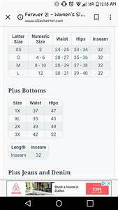 Forever 21 Size Chart Greenbushfarm Com