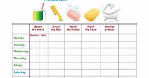Hygiene Chart For Kids
