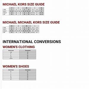 Buy Michael Kors Size Chart Gt Off69 Discounted