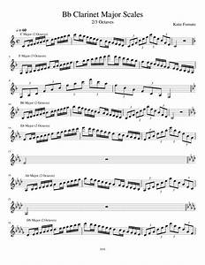 Bb Clarinet Major Scales Arpreggios Sheet Music For Clarinet In B
