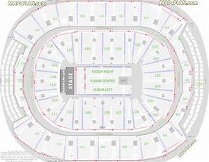 Toronto Air Canada Centre Detailed Seat Row Numbers Chart With West