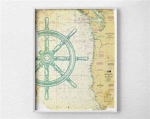 Nautical Map Art Nautical Poster Nautical Print Sailing