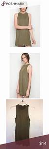  Melville Suede Olive Shift Dress Dress First Dress Size Chart