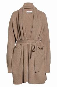 Women 39 S Co Essentials Wool Cashmere Long Belted Cardigan Size Small