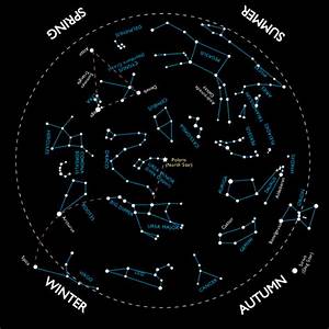 Night Sky Constellations Northern Hemisphere Star Chart For The