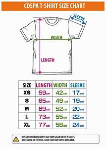 Tshirt Width Cospa T Shirt Size Chart Size Chart For Kids Size