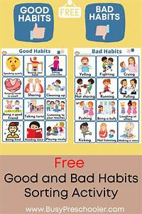 Good And Bad Choices Sorting Activity For Kids Free Download