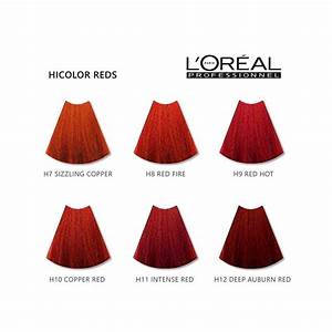 L Oreal Hicolor Reds Colour Chart Colourwarehouse Hair Marketplace