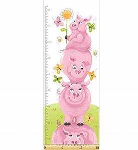 Susybee Flip The Pig Growth Chart Fabric By Half Yard Susybee Panel